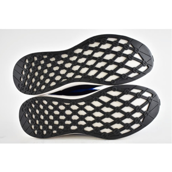 Chanel 21K Blue Suede White CC Logo Lace Up Tie Flat Runner Trainer Sneaker 39.5 - Picture 3 of 11